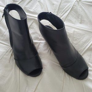 Open Toe Wedge Boots